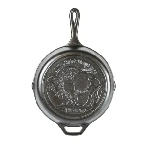 Lodge Wildlife Series 26cm  Cast Iron Buffalo Nickel Skillet