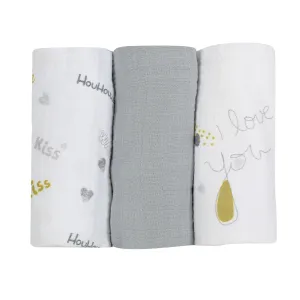 3 Swaddles 70X70 I Love You