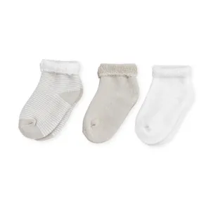 Pack Of 3 Pairs Booties - 0/3M Off-White