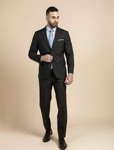 Trouser Suit Semi Slim Stretch Wool