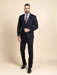 Trouser Suit Semi Slim Stretch Wool