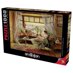 Anatolian Puzzle Reading By The Window 1000Pcs Size 66x48Cm#ANA.1175.