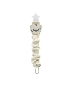 BABYJEM ECRU PACIFIER HANGER SILK MATERIAL(