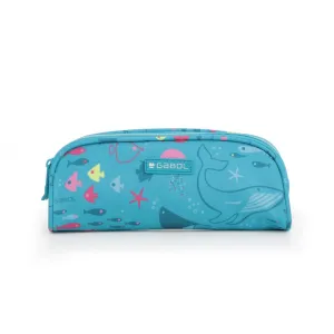 Gabol Pencil Case 2 Part Acqua Kids 22X8X6 Cm #235731-018/2025 turquoise .
