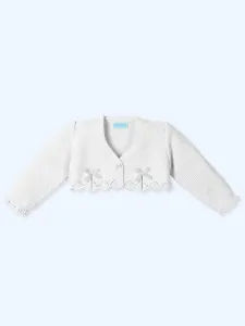 Mac ilusion Bows Cardigan- White