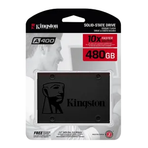 Kingston (SA400S37/480G) A400 480Gb 2.5" SATAIII 6Gbps SSD, 3Y - Metallic Dark Grey