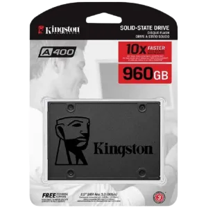 Kingston (SA400S37/960G) 960Gb A400 2.5" SATAIII 6Gbps SSD- 3Yrs - Metallic Grey