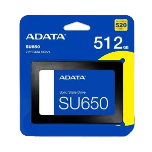 ADATA (ASU650SS-512GT-R) Ultimate SU650 512Gb SSD; 3D NAND SATAIII 6Gbps - Black
