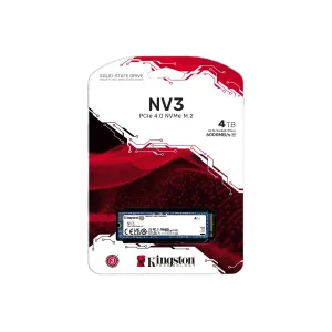 Kingston (SNV3S/4000G) NV3 4Tb M.2 2280 NVMe PCIe Gen 4.0x4, 3Y - Blue PCB 