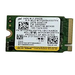 Micron (MTFDKBK256TFK) 256Gb 2450 Series M.2 2230 PCIe x3 NVMe 1.3 SSD
