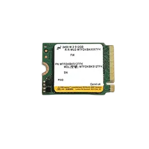 Micron (MTFDKCD512QFM) 2400 Series 512Gb M.2 2242 PCIe x4 NVMe 1.3 SSD - Black PCB