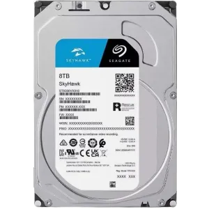 Seagate (ST8000VX010) Skyhawk 8Tb 3.5" Surveillance Optimized HDD SATAIII 256MbC- 3Yrs - Silver