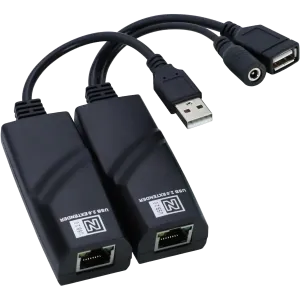 Hitech (3109) Dtech USB 2.0 Extender 100m Via CAT6/5e with Power Supply- Black