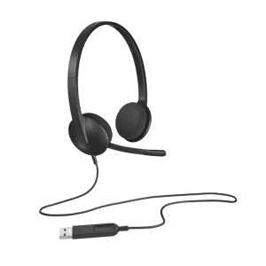 Logitech (981-000475) H340 Wired Stereo Headset - USB - Black
