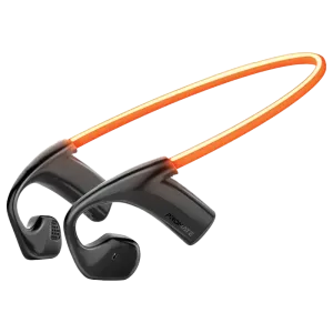 Promate (RippleGlow) Bluetooth Wireless Earphones - Built in LED Bar - Silicone Neckband - Black