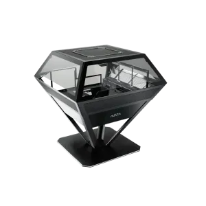 Azza (CSAZ-812) Diamond Panoramic Gaming Chassis - RGB - Black