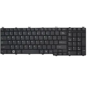 Keyboard Replacement For Laptop Toshiba Satellite C650; C660; C665; L650 - Arabic US Layout - Black 