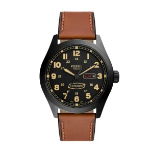 Fossil Defender Solar-Powered Luggage Leather Watch