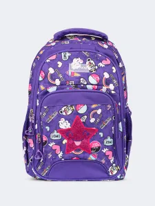 Topten Accessories Ultimate Sky & Stars School Backpack Unisex Purple