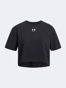 Under Armour Rival Girls Lifestyle T-Shirt Black/White