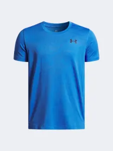 Under Armour Tech Vent Jacquard Boys Training T-Shirt Blue Atlantis