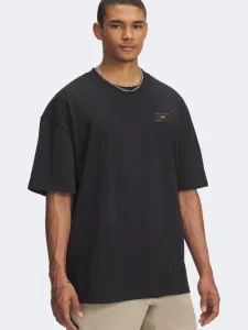 Under Armour Woven Label Heavyweight Men Lifestyle T-Shirt Black