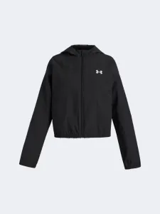 Under Armour Rival Woven Girls Lifestyle Jacket Black/White