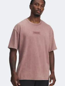 Under Armour Project Rock Heavyweight Men Training T-Shirt Maroon Mist
