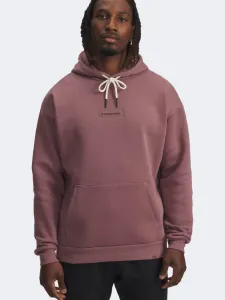 Under Armour Project Rock Icon Fleece Men Training Hoody Maroon Mist