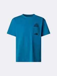 The North Face Sports Oversized Pocket Boys Lifestyle T-Shirt Dusk Blue