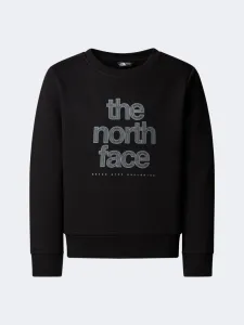 The North Face Reflective Logo Relaxed Vrew Girls Lifestyle Sweatshirt Black