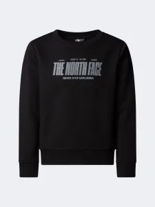 The North Face Reflective Logo Relaxed Vrew Boys Lifestyle Sweatshirt Black