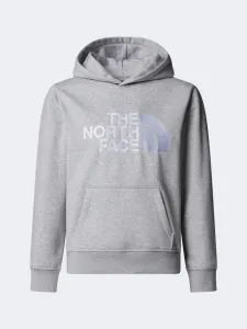 The North Face Drew Peak Pullover Boys Lifestyle Hoody Light Grey Heather