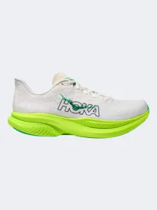 Hoka Mach 6 Men Running Shoes White/Neon Lime