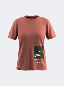 Salewa Eagle Cover Women Hiking T-Shirt Etruscan Red