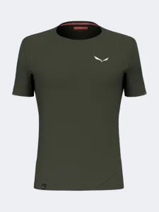 Salewa Pedroc Dry  Men Hiking T-Shirt Green Olive