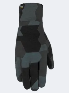 Salewa Cristallo Liner Unisex Hiking Gloves Black Out Camou