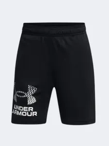 Under Armour Tech Logo Boys Training Short Black/Mod Grey