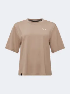 Salewa Eagle Sunset Loose Women Hiking T-Shirt Quicksand