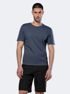 Salewa Eagle Logo Patch Men Hiking T-Shirt Java Blue