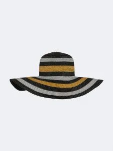 Oil And Gaz Stylish Women Beach Sun Hat Black/Sliver/Gold