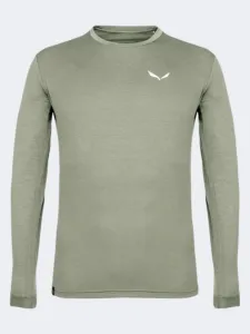 Salewa Puez Mel Dry Men Hiking Long Sleeve Green Shadow Melange