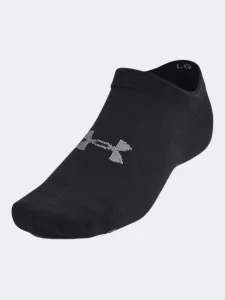 Under Armour Essential No Shoe 6Pk Unisex Lifestyle Sock Black/Castlerock