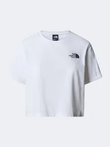 The North Face Simple Dome Cropped Relaxed Women Lifestyle T-Shirt Tnf White