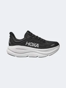 Hoka Bondi 9 Women Running Shoes Black/White