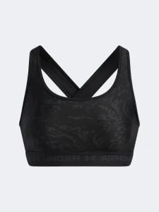 Under Armour Crossback Mid Printed Women Training Bra Black/Anthracite
