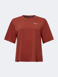 Salewa Eagle Sunset Loose Women Hiking T-Shirt Etruscan Red