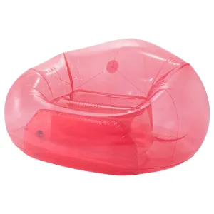 Transparent Pink Beanless Bag Chair