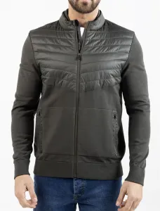 Knit With Nylon Zipper Jacket