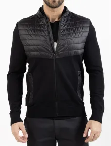 Knit With Nylon Zipper Jacket